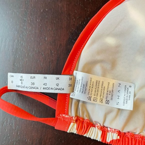 Shan Swimwear Top Red/White - Size 8 - Picture 6 of 6